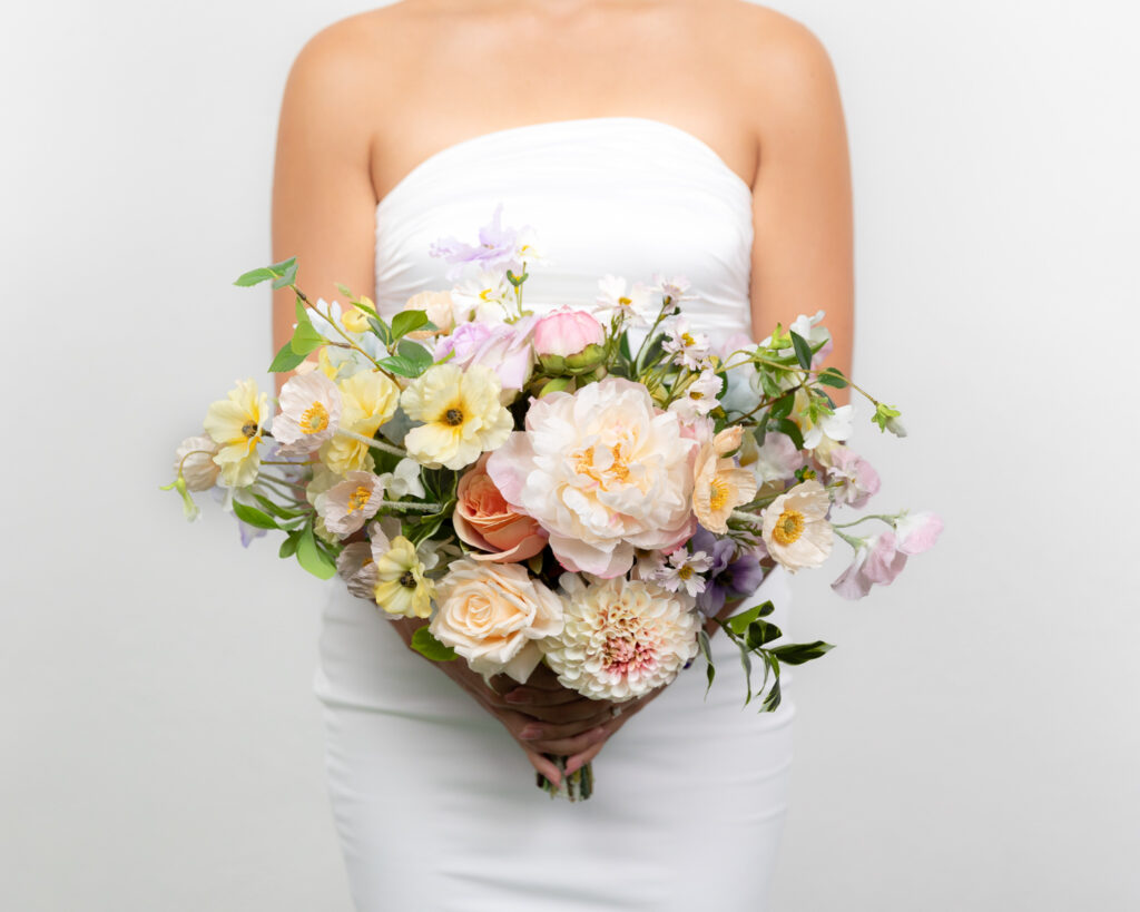 bridal bouquet pastel colors artificial wedding bouquet Cancun Riviera Maya
