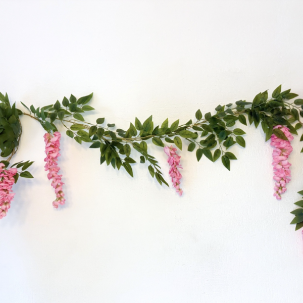 Pink Wisteria  Garland